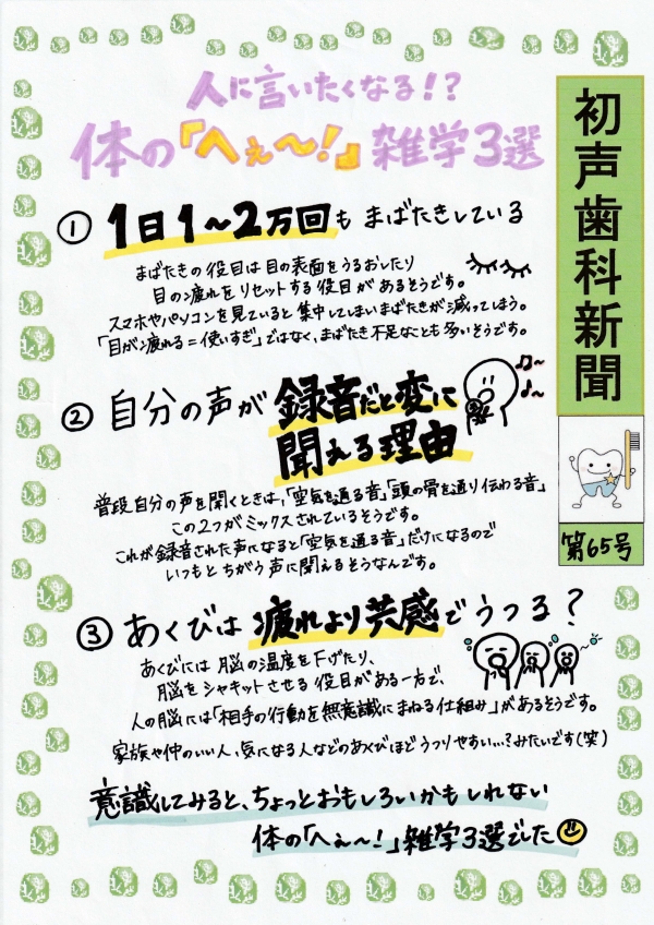 初声歯科新聞